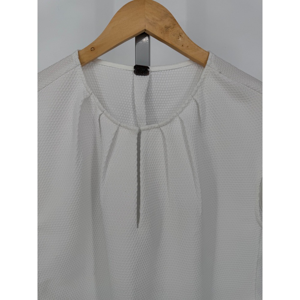 We The Free White Waffle Knit Keyhole‎ Sleeveless Top Casual Blouse